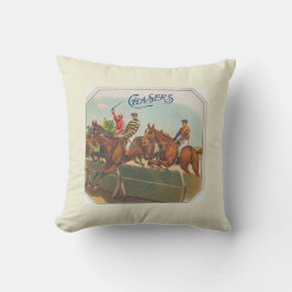 Chasers Vintages Pferderennen Kissen
