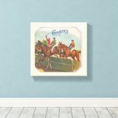 Chasers Vintages Pferderennen Leinwanddruck (Insitu (Holzboden))