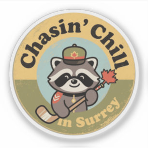 Chasin’ Chill Surrey mit Coolem Raccoon Mountie Aufkleber
