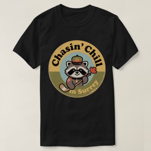 Chasin’ Chill Surrey mit Coolem Raccoon Mountie T-Shirt (Design vorne)