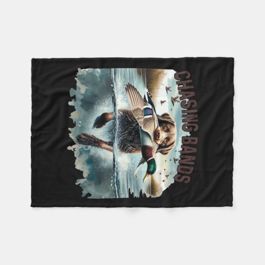 Chasing Bands Duck Hunting Fleecedecke (Vorderseite (Horizontal))