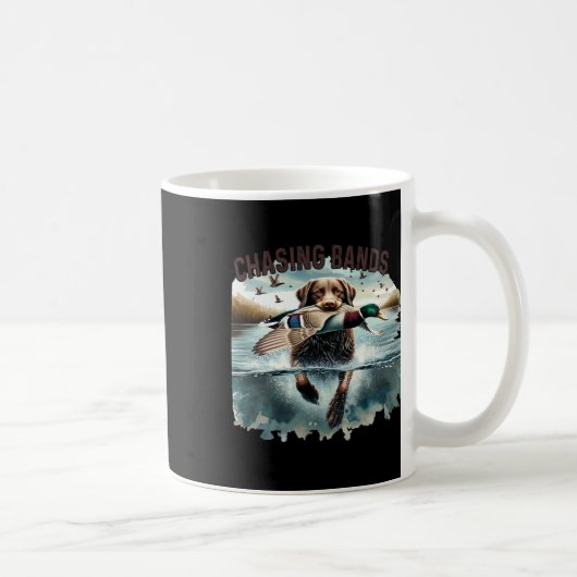 Chasing Bands Duck Hunting Kaffeetasse (Rechts)