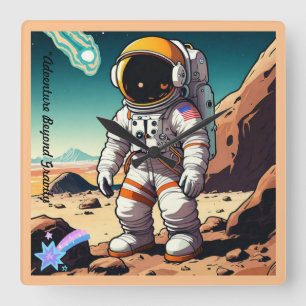 "Chasing Celestial Dreams" Quadratische Wanduhr