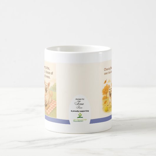 Chasing Happiness Dog Lover Mug by Tina Tran Kaffeetasse (Mittel)