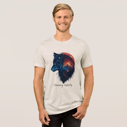 Chasing Infinity Tri-Blend Shirt (Vorderseite voll)