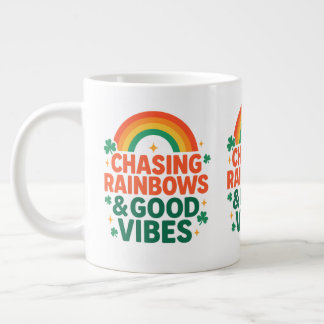 Chasing Rainbows & Good Vibes St. Paddy’s Day Jumbo-Tasse