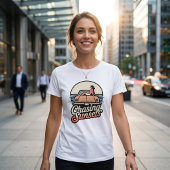 Chasing Sunsets Retro Ästhetik Damen T-Shirt