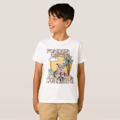 "Chasing Sunshine" Skelett am Strand T-Shirt (Vorne ganz)