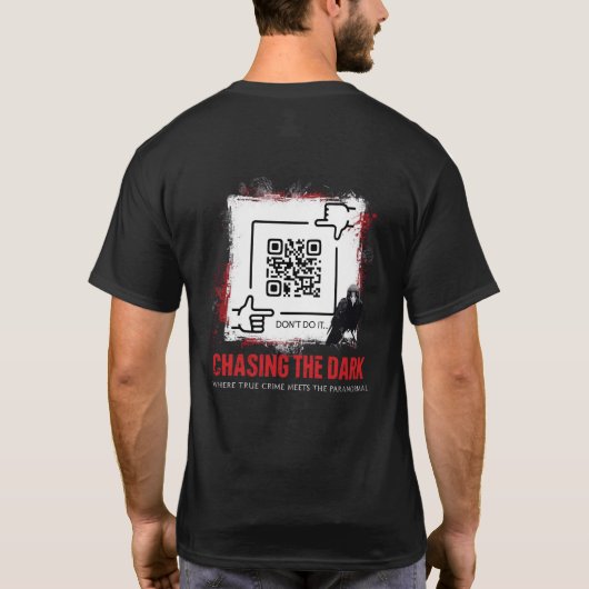 Chasing the Dark QR Code T-Shirt (Rückseite)