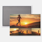 Chasing the Sunset – Magnetic Postcard Magnet (Vorderseite/Rückseite)