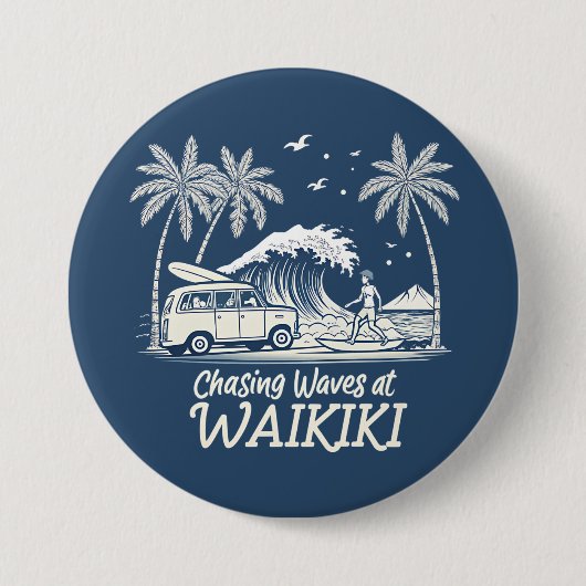 Chasing Waves at Waikiki Button (Vorderseite)
