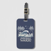 Chasing Waves at Waikiki Gepäckanhänger (Vorderseite Vertikal)