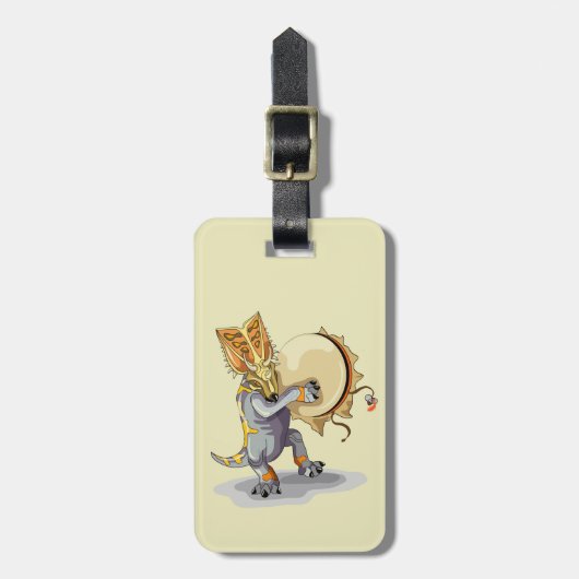 Chasmosaurus Tancing A Shaman Ritual Gepäckanhänger (Vorderseite vertikal)