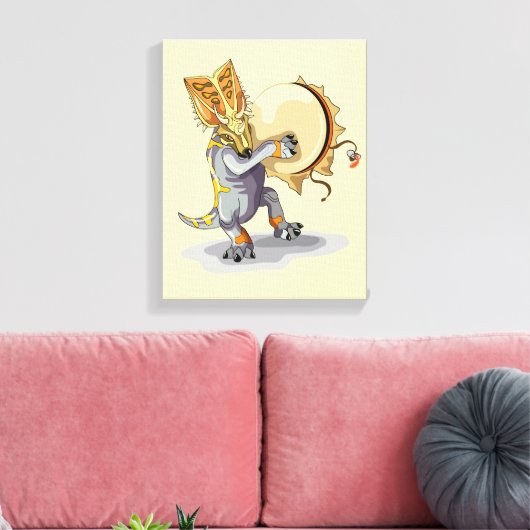 Chasmosaurus Tancing A Shaman Ritual Leinwanddruck (Insitu (Wohnzimmer))