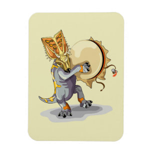 Chasmosaurus Tancing A Shaman Ritual Magnet