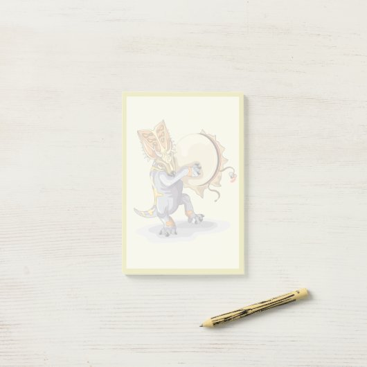 Chasmosaurus Tancing A Shaman Ritual Post-it Klebezettel (Auf Schreibtisch)