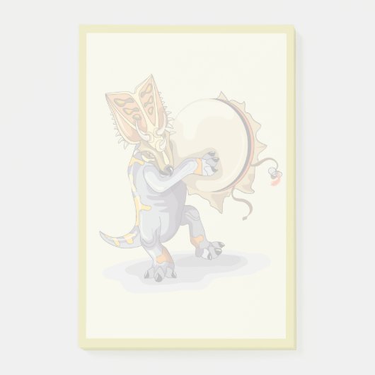 Chasmosaurus Tancing A Shaman Ritual Post-it Klebezettel (Vorderseite)
