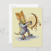Chasmosaurus Tancing A Shaman Ritual Postkarte (Vorne/Hinten)