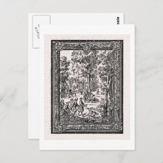 Chasse D'Oudry Postkarte (Vorne/Hinten)