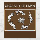 Chasser le lapin Jagdkaninchen Weinetikett (Einzelnes Label)