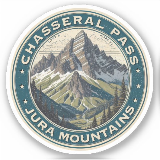 Chasseral Pass - Alp Locarno Aufkleber (Vorderseite)