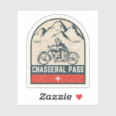Chasseral Pass - Schweizer Alpen - Motorradtour x Aufkleber (Blatt)