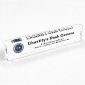 Chastity-Desk-Kamera Namensplakette