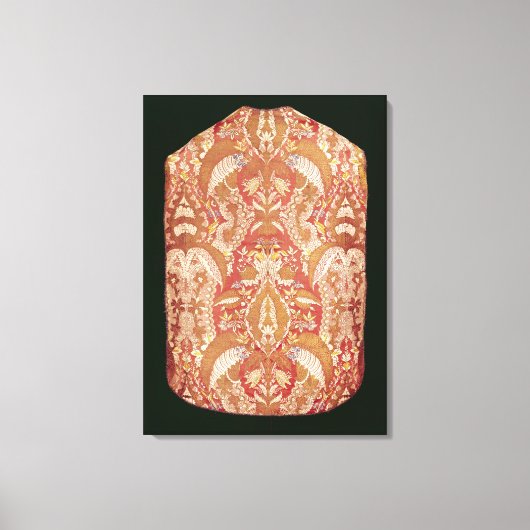 Chasuble, Spitzenseide, gemustert, Frankreich, c.1 Leinwanddruck (Vorderseite)