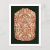 Chasuble, Spitzenseide, gemustert, Frankreich, c.1 Postkarte (Vorderseite)