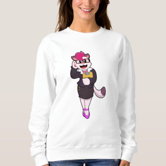 Chat als Sekretär mit Notepad Sweatshirt (Vorderseite)