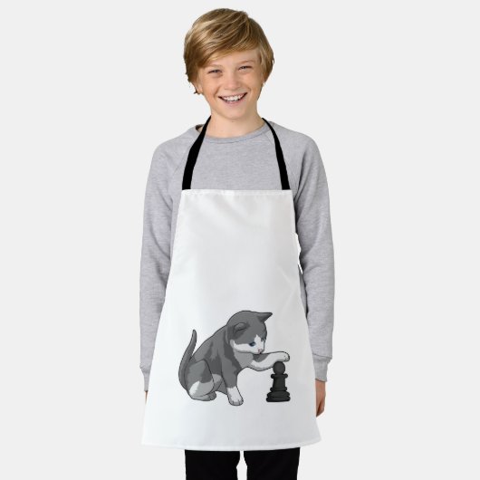 Chat am Schach mit Schachstück Bishop Schürze (Getragen)