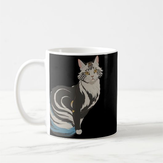 Chat Anime Style Niedlich Kaffeetasse (Links)