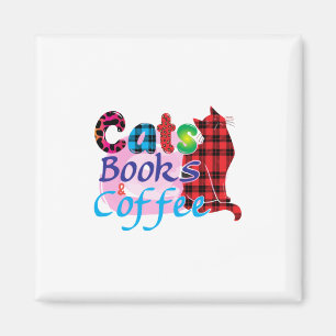 Chat Art Cats Books Coffee_2 Magnet