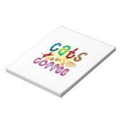 Chat Art Cats Bücher Kaffee Notizblock (Rotiert)