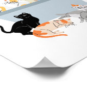 Chat Badezimmermauer Kunst Poster (Ecke)