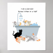 Chat Badezimmermauer Kunst Poster (Vorne)
