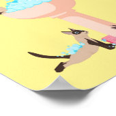 Chat Badezimmermauer Kunst Poster (Ecke)