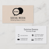 Chat Bubbles | Gruppe | Streifen Visitenkarte (Vorne/Hinten)