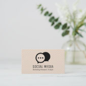 Chat Bubbles | Gruppe | Streifen Visitenkarte (Stehend Vorderseite)