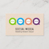 Chat Bubbles | Kommunikation | Marketing Visitenkarte (Vorderseite)