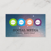 Chat Bubbles | Kommunikation | Netzwerk Visitenkarte (Vorderseite)