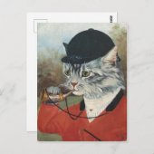 Chat chasseur postkarte (Vorne/Hinten)