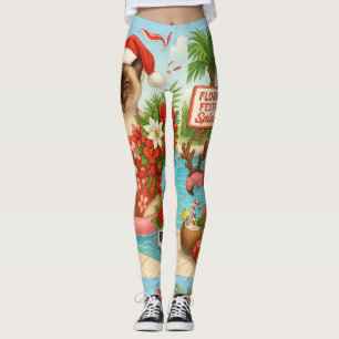 Chat Christmas Summer July Pool Party Leggings