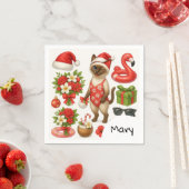 Chat Christmas Summer July Pool Party Serviette (Beispiel)