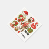 Chat Christmas Summer July Pool Party Serviette (Ecke)