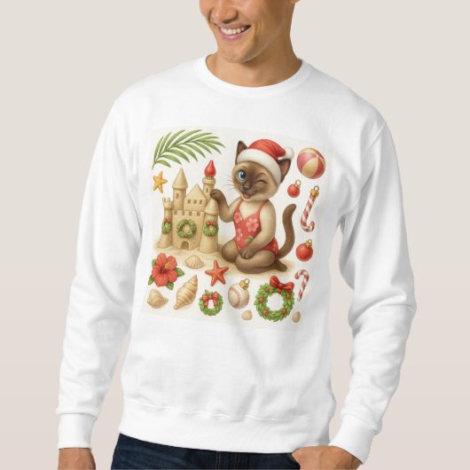 Chat Christmas Summer July Pool Party Sweatshirt (Vorderseite)