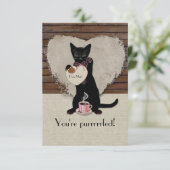 Chat Coffee Personalisiert Valentine Card (Stehend Vorderseite)