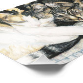 Chat Cuddle Art Print Fotodruck (Ecke)
