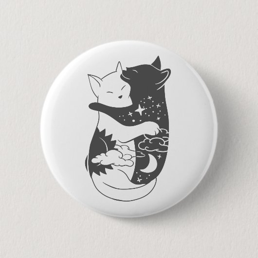 Chat Day Cat Nacht Illustration - Hintergrund ausw Button (Vorderseite)