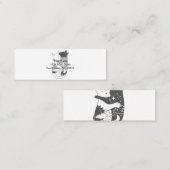 Chat Day Cat Nacht Illustration - Hintergrund ausw Mini Visitenkarte (Vorne/Hinten)